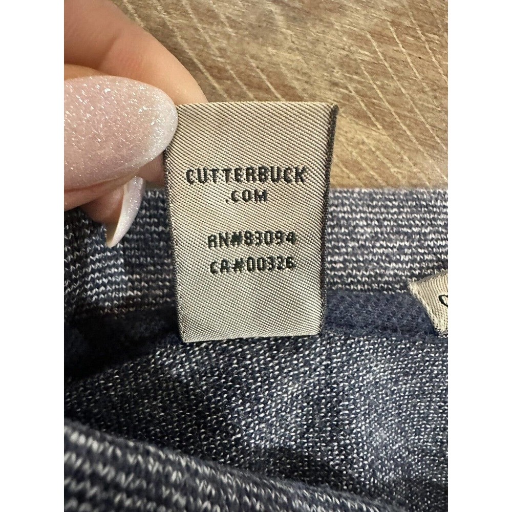 Cutter & Buck Mens Long Sleeve Polo Shirt Heather Blue Size XL 100% Cotton EUC - Picture 5 of 11